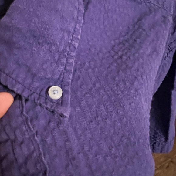 J. Crew Purple Seersucker Short Sleeve Button Down - NWOT - Picture 3 of 3